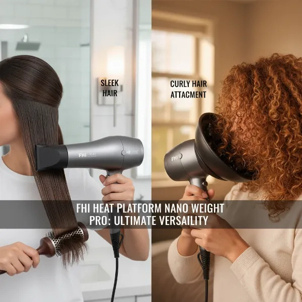 Attachments and usage of the FHI Heat Platform Nano Weight Pro for different hair types