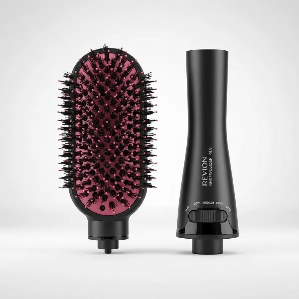 Revlon One-Step Volumizer Plus hot air brush with detachable head and ergonomic handle