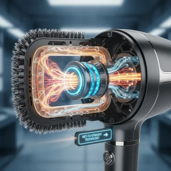 Supersilk Professional Dryer showcasing advanced internal technology for precise airflow and heat control.